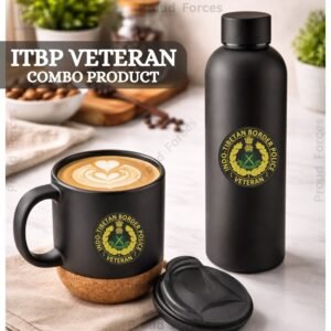 ITBP Veteran Matte Finish Bottle & Coffee Mug Combo Set