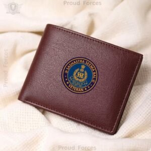 SSB (Sashastra Seema Bal) Veteran Brown Leather Wallet for Men (Premium Classic Edition)