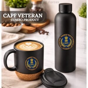 CAPF Veteran Matte Finish Bottle & Coffee Mug Combo Set