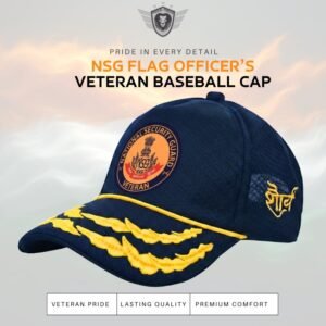 Premium Quality NSG Flag Officers’ Veteran Baseball Cap (Blue Color)