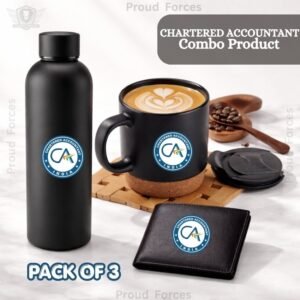 Chartered Accountant Premium Combo Pack of 3 – Bottle, Coffee Mug & Leather Wallet