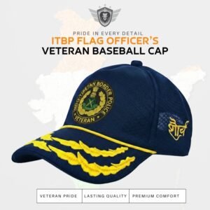 Premium Quality ITBP Flag Officers’ Veteran Baseball Cap (Blue Color)