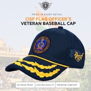 Premium Quality CISF Flag Officers’ Veteran Baseball Cap (Blue Color)