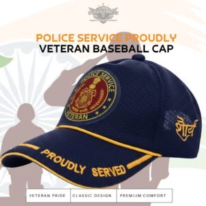Premium Quality Police Service Proudly (Blue Color) Baseball Cap for Veterans