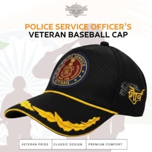 Premium Quality Police Service Officers’ (Black Color) Baseball Cap for Veterans