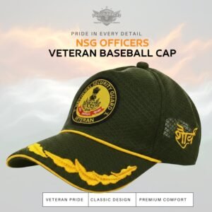Premium Quality NSG Officer Veteran Baseball Cap (Olive Green Color)