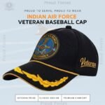 Indian Air Force Officers’ Baseball Cap for Veterans(Black Color)- Premium Quality