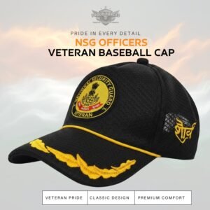 Premium Quality NSG Officer Veteran Baseball Cap (Black Color)