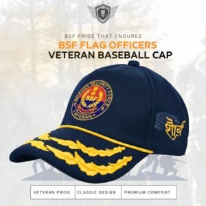 Premium Quality BSF Flag Officers’ Veteran Baseball Cap (Blue Color)