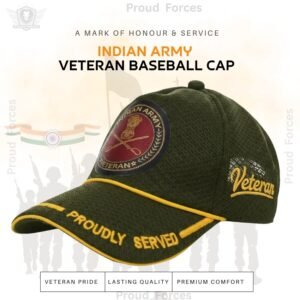 Army Proudly Veteran Baseball Cap (Olive Green Color)- Premium Quality