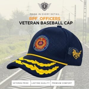 Premium Quality RPF Flag Officers’ Veteran Baseball Cap (Blue Color)
