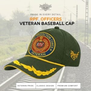 Premium Quality RPF Officers’ Veteran Baseball Cap (Olive Green Color)