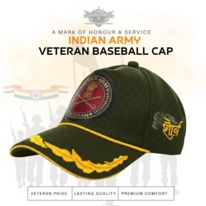 Premium Quality Army Officers’ Veteran Baseball Cap (Olive Green Color)