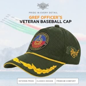 Premium Quality GREF Officers’ Veteran Baseball Cap (Olive Green Color)