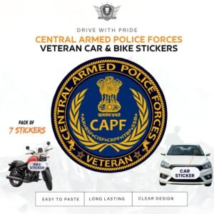 Premium Quality Central Armed Police Forces Veteran Car & Bike Stickers