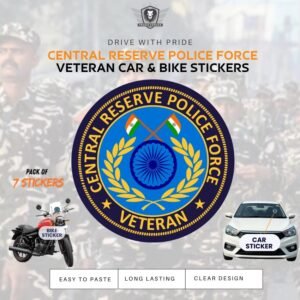 Premium Quality CRPF Veteran Car & Bike Stickers